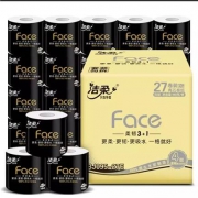 C&S 洁柔 黑Face系列 有芯卷纸 4层180g27*3件