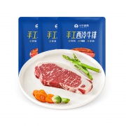 小牛凯西 西冷厚菲力牛排 三种口味10片 赠烤肠、鸡排等