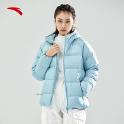 双11预售：安踏 短款羽绒服女 冬季新款 白鸭绒