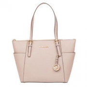 MICHAEL KORS 迈克·科尔斯 JET SET ITEM系列 30F2GTTT8L SOFT PINK 女士纯色皮革拉链单肩手提托特包