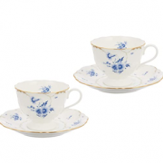 NARUMI 鸣海 Fiorista系列 双人骨瓷杯碟套装 52035-20379G  到手约￥251.93