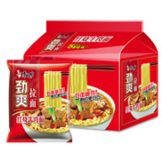 康师傅 劲爽红烧牛肉面 5包