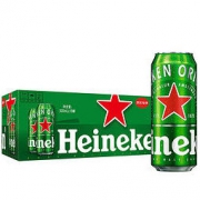 PLUS会员、有券的上：Heineken 喜力 啤酒 500ml*18听 整箱装