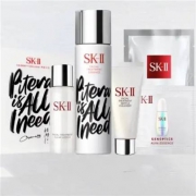 双11预售:SK-II神仙水75ml+洁面霜20g+清莹露30ml+面膜*1+小灯泡0.7*5+送洗面奶20g