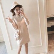【玖玖贝尔旗舰店】中长款半高领毛衣裙