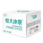 限地区、有券的上：EVERGRANDE SPRING 恒大冰泉 长白山天然低钠弱碱性矿泉水 1L*12瓶 整箱装