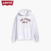 双11预售：Levi's李维斯女士秋冬LOGO印花抽绳连帽卫衣35946-0234