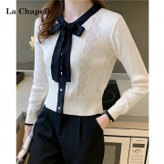 La Chapelle 拉夏贝尔 913613466 女士蝴蝶结毛衣