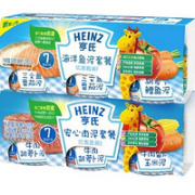 有券的上！Heinz 亨氏 婴儿果泥套装（安心肉泥113g*3+海洋鱼泥113g*3）