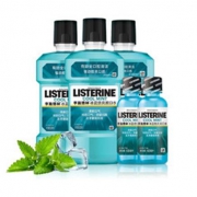 京东超市李施德林 (Listerine) 漱口水冰蓝劲爽口味清新口气深层清洁 (500mL*3瓶+100mL*2瓶)套装