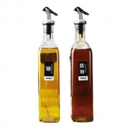aelga 方形玻璃调料瓶 500ml*2个