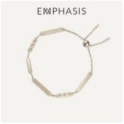 EMPHASIS Manon「融」系列 90560B 简约风黑钻石手链 0.1克拉 22cm