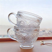 梦杭   太阳花牛奶玻璃杯 2只装