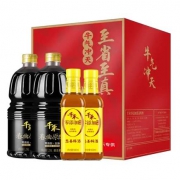 京东极速版:千禾 酱油料酒 春曲原酿生抽1.28L*2+葱姜料酒500ml*2  牛年定制礼盒装