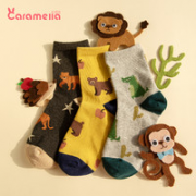 Caramella 焦糖玛奇朵 宝宝中长筒纯棉袜 3双装