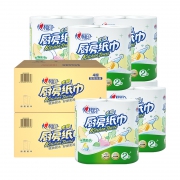 88VIP：心相印 厨房卷纸 2层75节16卷*2箱（225*225mm）*4件