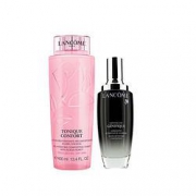LANCOME 兰蔻 玫瑰露新清滢柔肤粉水 400ml+小黑瓶新精华肌底液 100ml