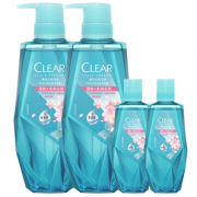 CLEAR 清扬 植觉头皮护理保湿超值 4件套 (洗发380ml+380ml+洗发100ml+100ml）