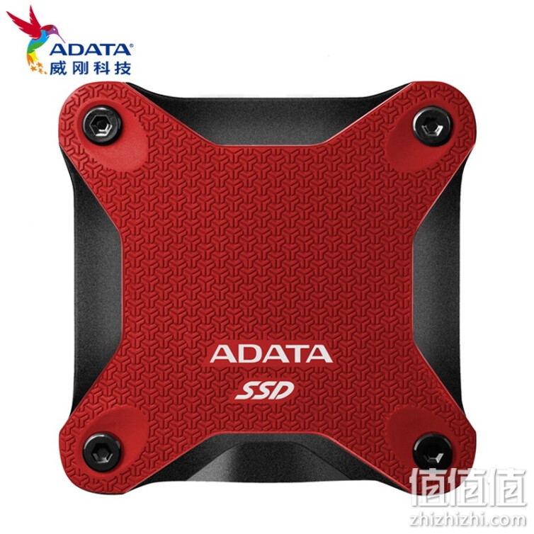ADATA 威刚 USB3.2移动固态硬盘（PSSD）SD600Q 加密 三防 红色 960G