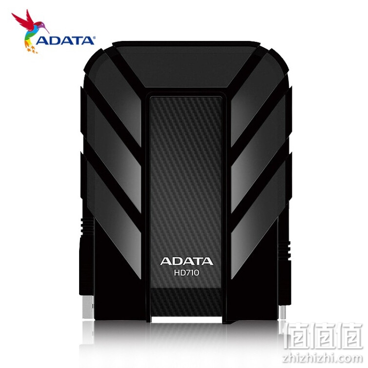 威刚（ADATA）HD710PRO USB3.0三防移动硬盘防水防尘防震户外摄影旅行 黑色 2TB
