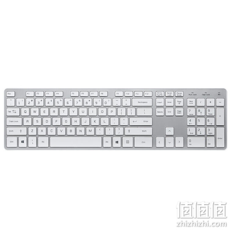 B.FRIENDit 无线键盘鼠标套装 静音键盘超薄台式电脑笔记本外接巧克力键盘鼠标套装 无线单键盘银白色