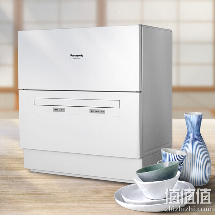 松下（Panasonic）洗碗机家用 台式易安装 除菌烘干 双层碗篮 NP-K8RWH3