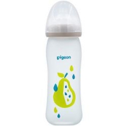 Pigeon贝亲经典自然实感系列00550CH硅胶保护层彩绘奶瓶240ml梨3月+