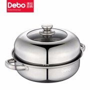 Debo德铂复底不锈钢汤锅电磁炉明火通用艾琳诺26cm