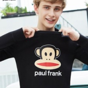 Paul Frank 大嘴猴 男士加绒加厚时尚印花保暖上衣