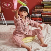 雪俐 秋冬儿童法兰绒家居服套装