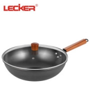 Lecker乐克尔甄选32cm炒锅 精铁炒锅燃气电磁炉通用