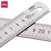deli 得力 8463 不锈钢直尺 30cm