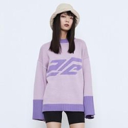Metersbonwe美特斯邦威女士撞色套头毛衣