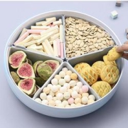 IRIS爱丽思分格干果收纳盒糖果盘零食盘客厅瓜子盘干果盘家用过年创意