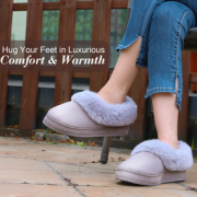 保暖舒适！hellofeet 女款居家保暖棉拖鞋