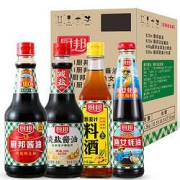 厨邦酱油820ml+淡盐酱油820ml+蚝油490g+葱姜汁料酒500ml