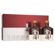 舍得 品味舍得52度600mL*2礼盒装 浓香型白酒(4个酒杯)