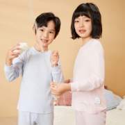 三枪 圆领儿童纯棉内衣套装