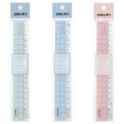 deli得力6235波浪边塑料尺子单个装18cm