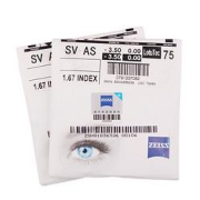 ZEISS蔡司1.60新清锐钻立方铂金膜非球面镜片2片