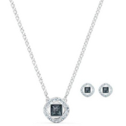 SWAROVSKI  施华洛世奇 Angelic 方形纽扣耳环项链套装 5547021 到手约￥403.65