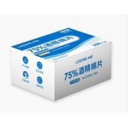 LEEME.ME粒米75%酒精棉片6*6cm100片独立包装