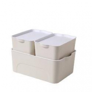 非凡家品 收纳箱 白色 3件套