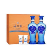 YANGHE 洋河 海之蓝42度480mL*2瓶礼盒装 蓝色经典 洋河官方旗舰店 浓香型白酒