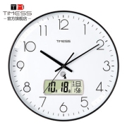 TIMESS 中国码电波表 12英寸 日期温度显示 自动对时分秒不差