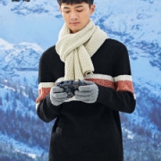 森马 男毛衫 冬季新款韩版半高领毛衣