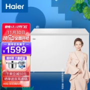 海尔（Haier）301升低霜节能家用商用冰柜 冷藏冷冻转换冰箱鑫蓝系列大冷柜BC/BD-301GH00W0