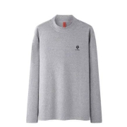 骆驼 男士纯色长袖打底衫潮 C款 灰色 XXL