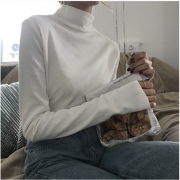 伯派鸟 女士高领打底衫