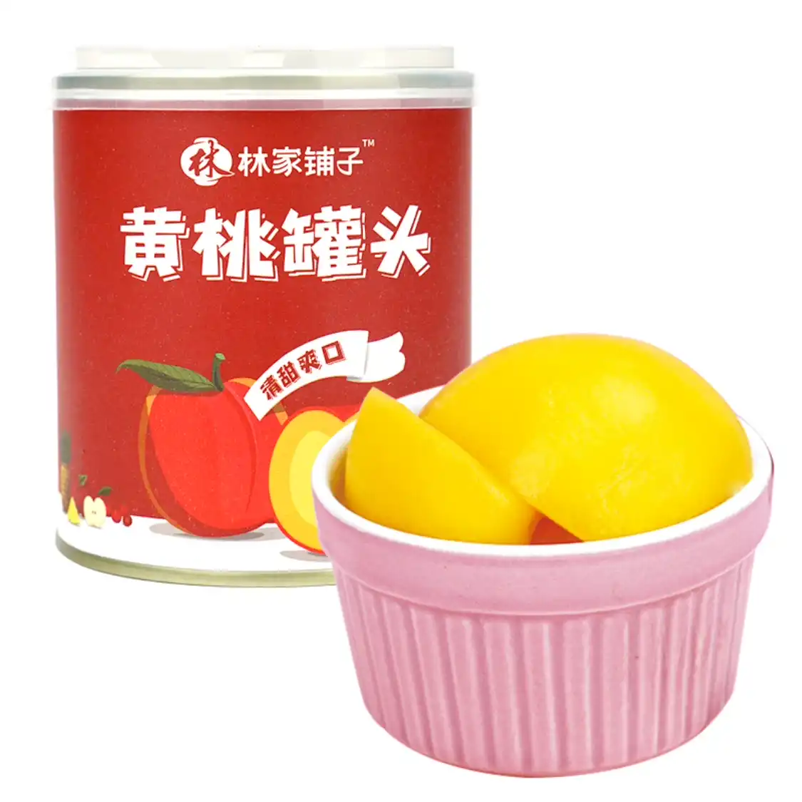 京喜APP:林家铺子 黄桃罐头 300g*4罐